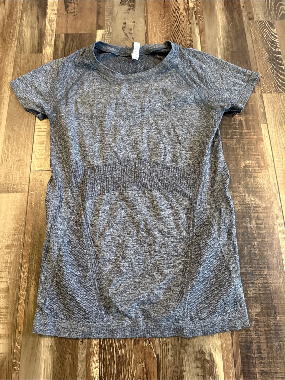Athleta Gray Heather Short Sleeve Crew Tee